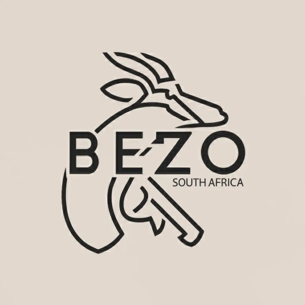 a logo design,with the text "Bezo", main symbol:springbok
south africa
,Minimalistic,be used in Home Family industry,clear background