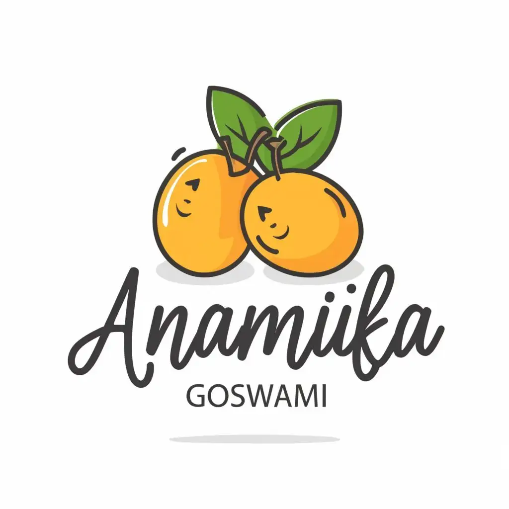 logo, Mangoes, with the text "Anamika Goswami", typography, be used in Retail industry