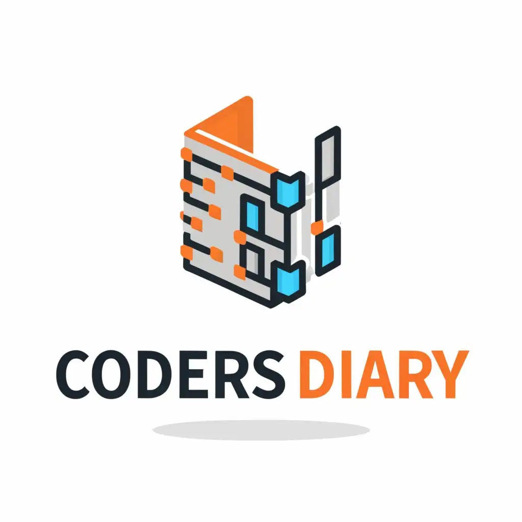 a logo design,with the text "Coder's diary", main symbol:Create a logo based on the name tied to IT Technologies,Moderate,be used in Education industry,clear background