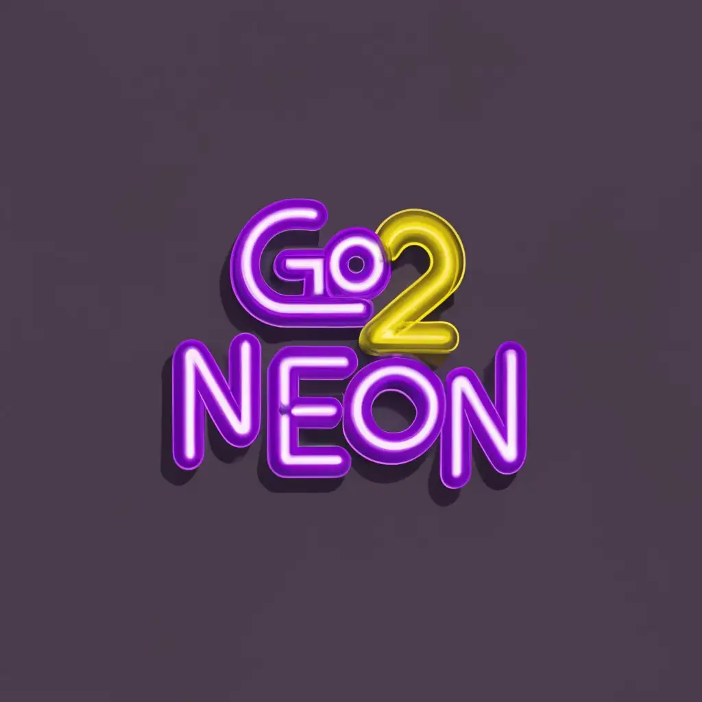 logo, Neon, with the text "Go2Neon", typography, be used in Events industry
