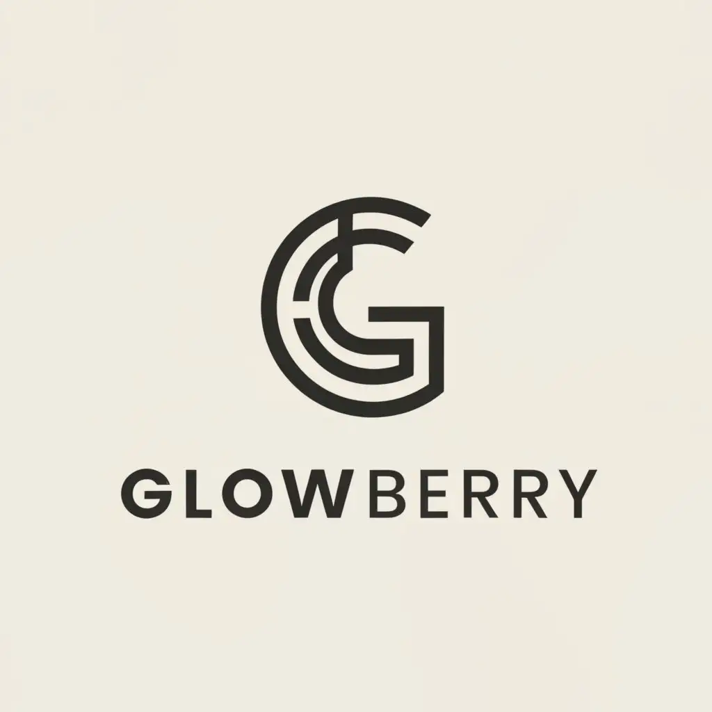 a logo design,with the text ""GlowBerry" - Combining "glow" with "berry," this name suggests the natural and nourishing properties of Korean skincare products that contribute to a healthy and glowing complexion..", main symbol:GB,Moderate,be used in Beauty Spa industry,clear background