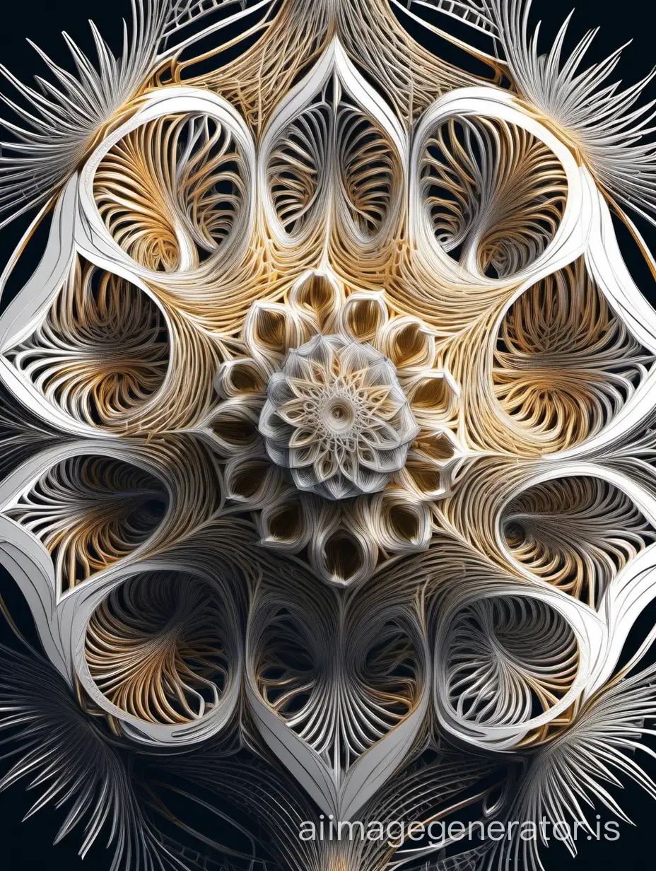Intricate-Spirographic-Vector-Fractals-in-Honey-Shades