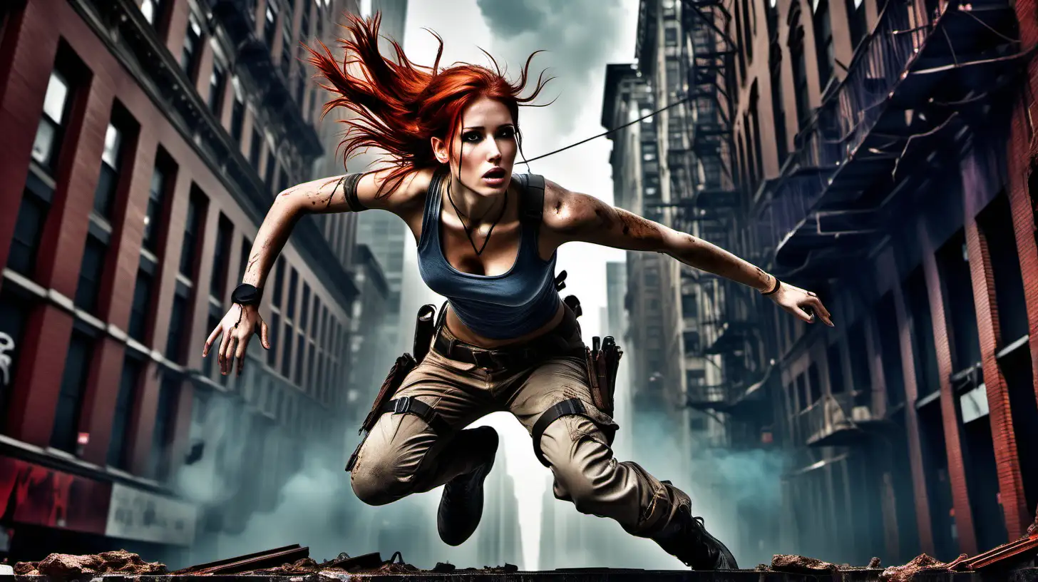 Floating Tomb Raider Beauty Defies Gravity in PostApocalyptic Manhattan