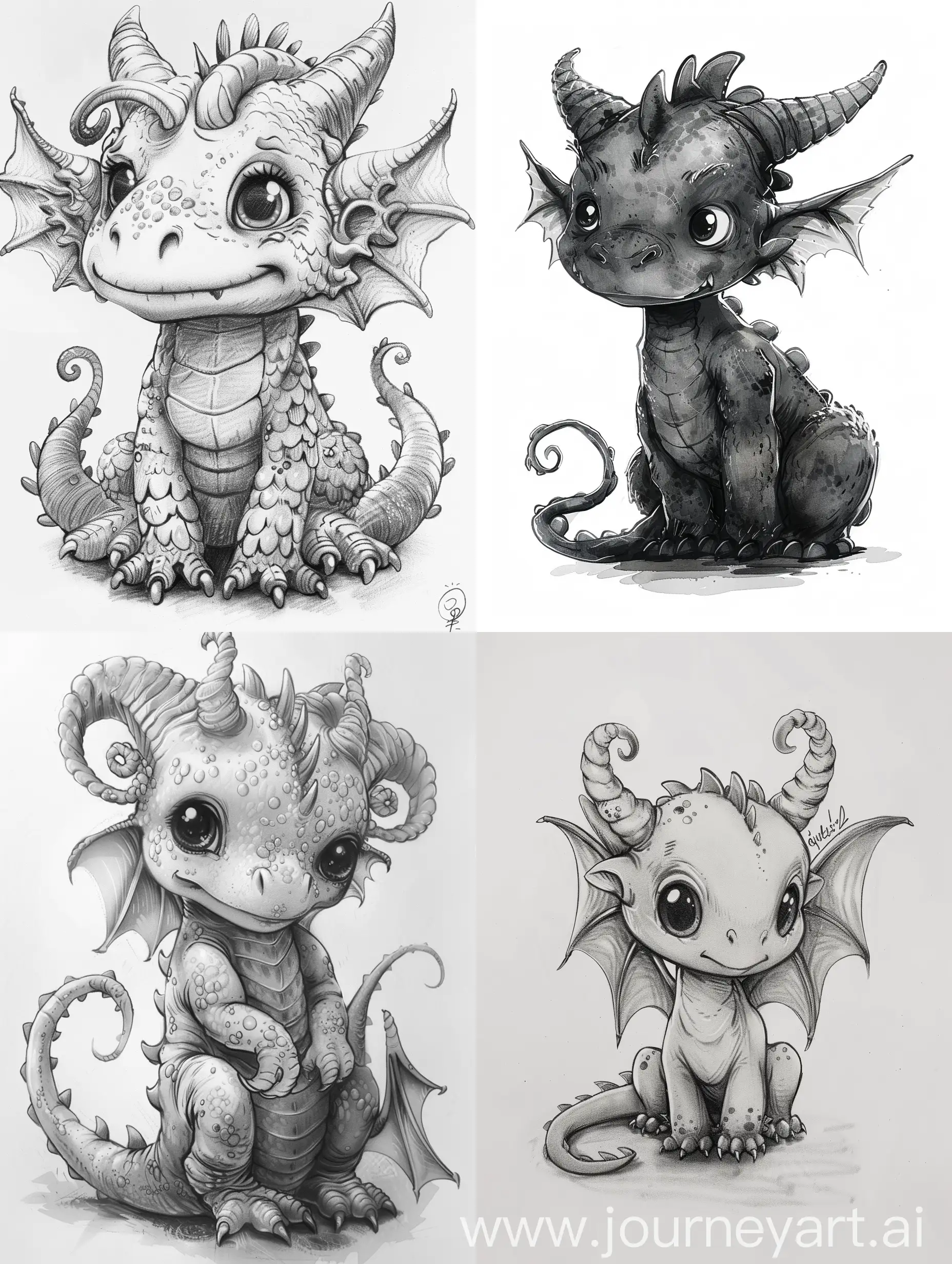 Adorable-6YearOld-Manga-Dragon-with-Curled-Horns
