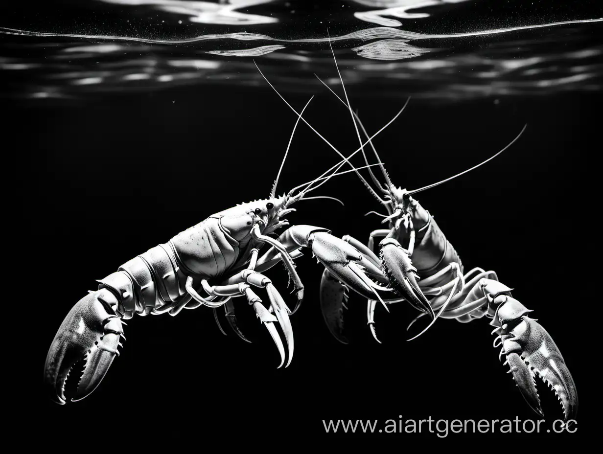 Intense-Struggle-Two-Lobsters-in-Monochrome-Waters
