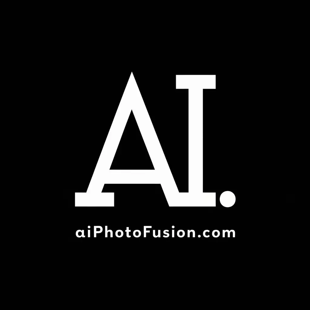 logo, A.I, with the text "aiPhotoFusion.com", typography