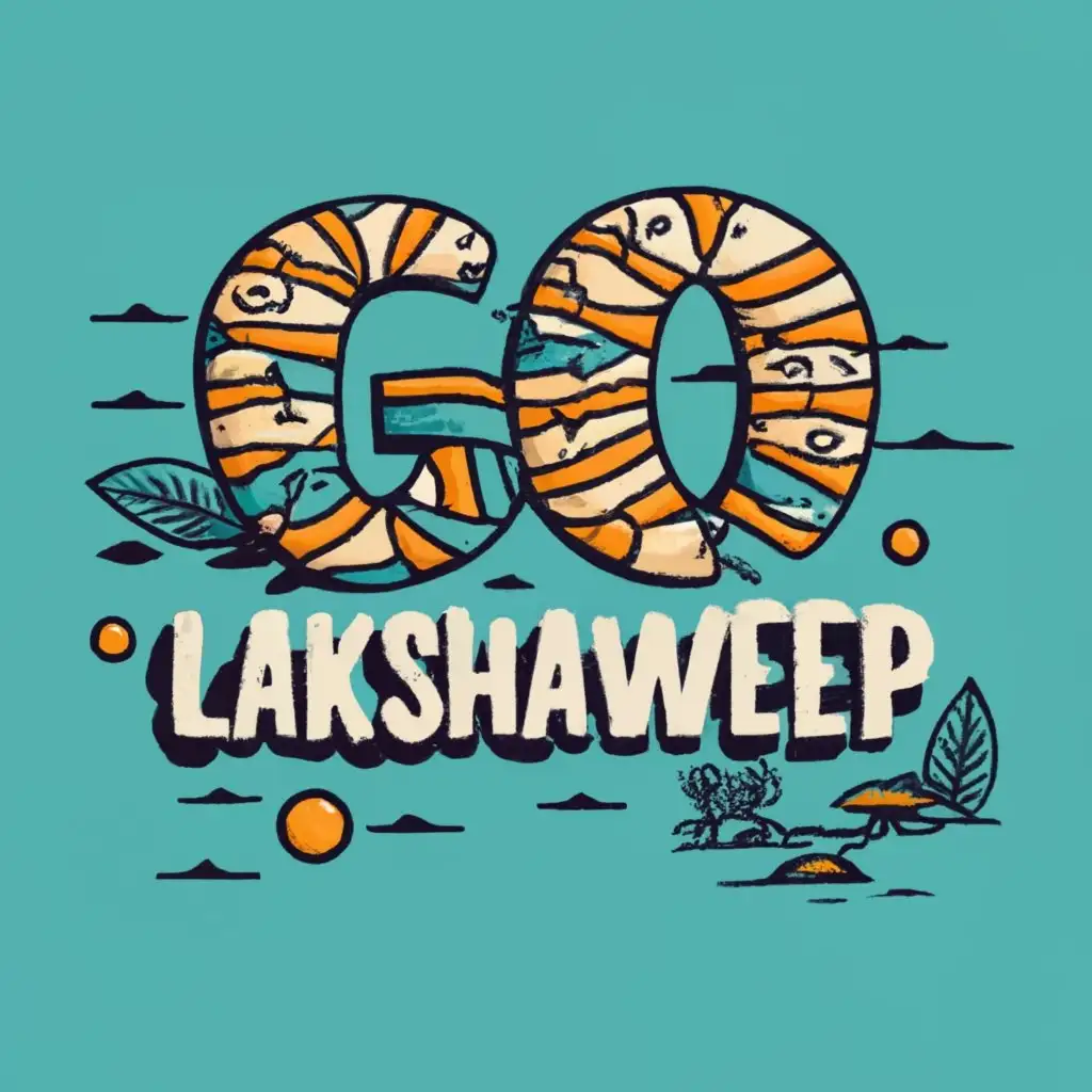 logo, beach , with the text "go Lakshadweep", typography, be used in Travel industry