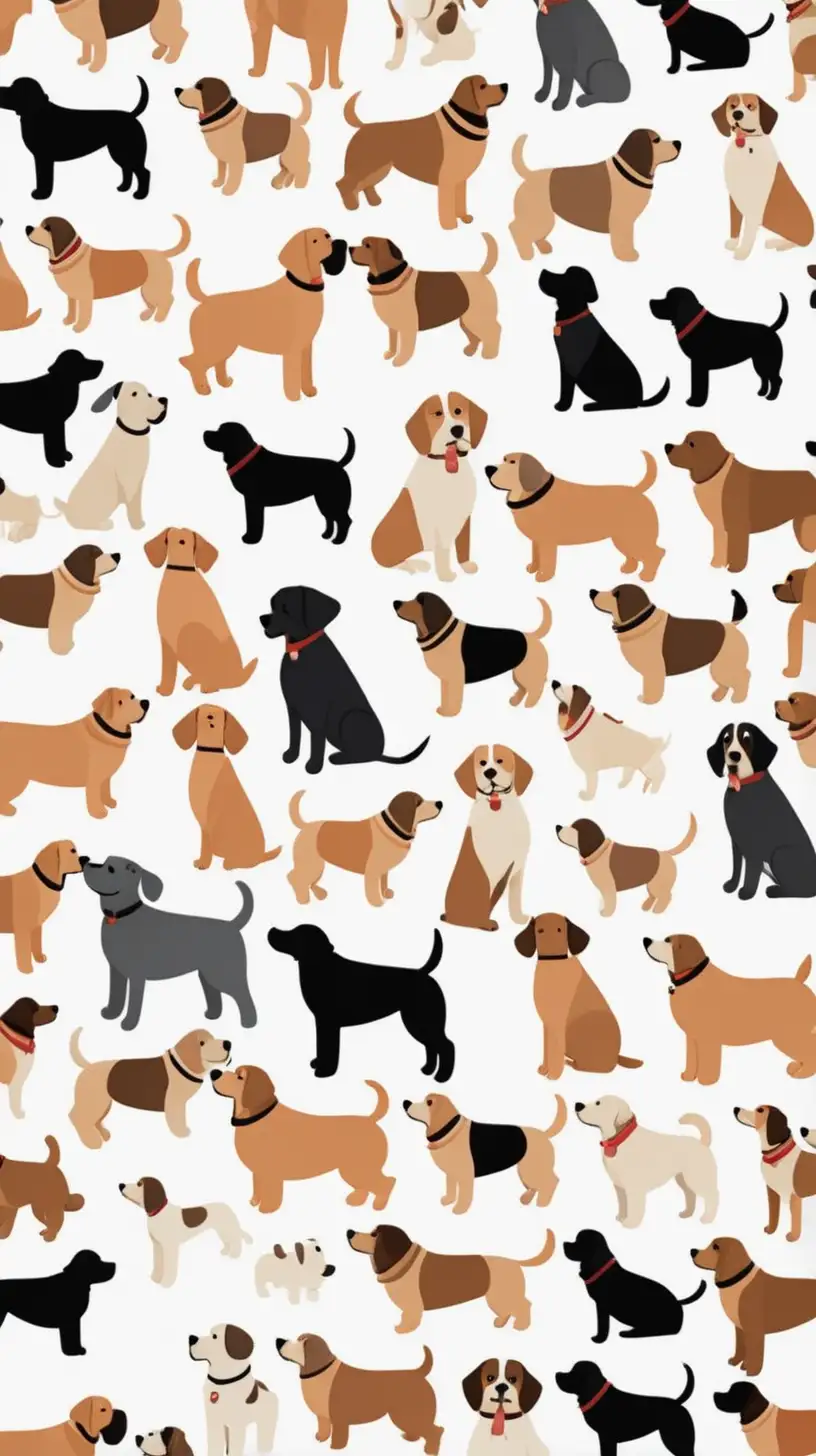 Continuous Dog Pattern Art