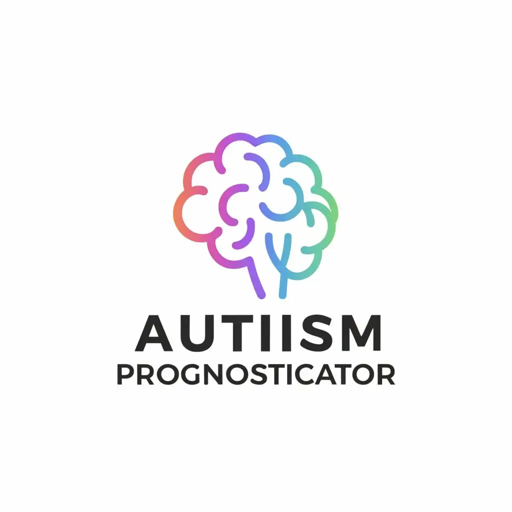 a logo design,with the text "Autism prognosticator", main symbol:healthy brain child,Minimalistic,clear background