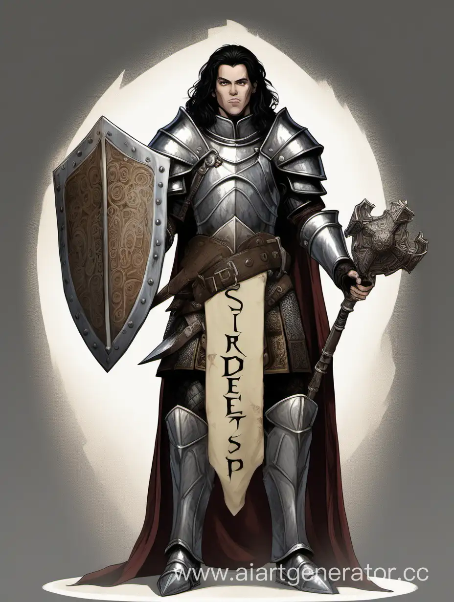 Dungeons and Dragons Priest in Scale Armor with Mace and Shield | AI ...