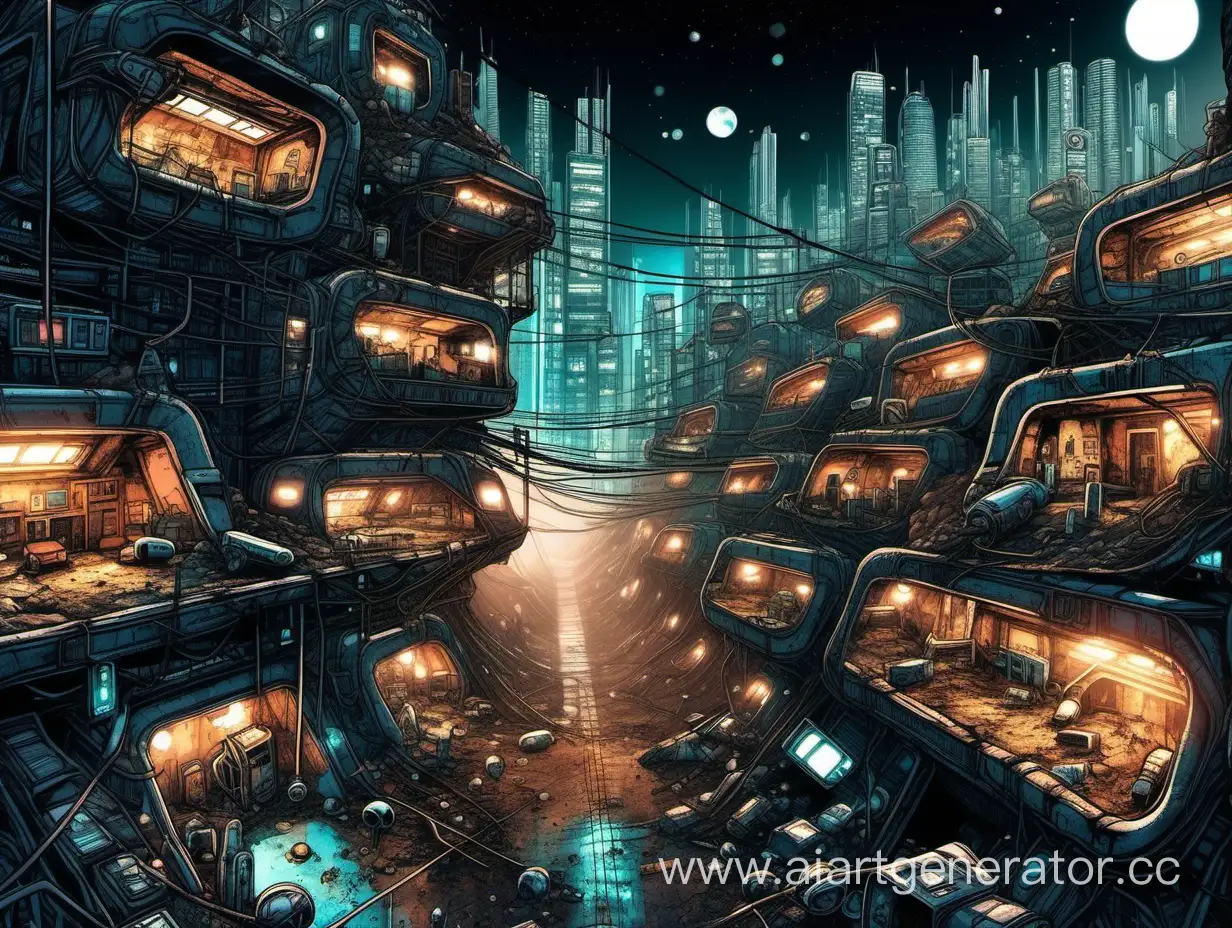 Subterranean-Metropolis-SciFi-Cityscape-in-the-Depths