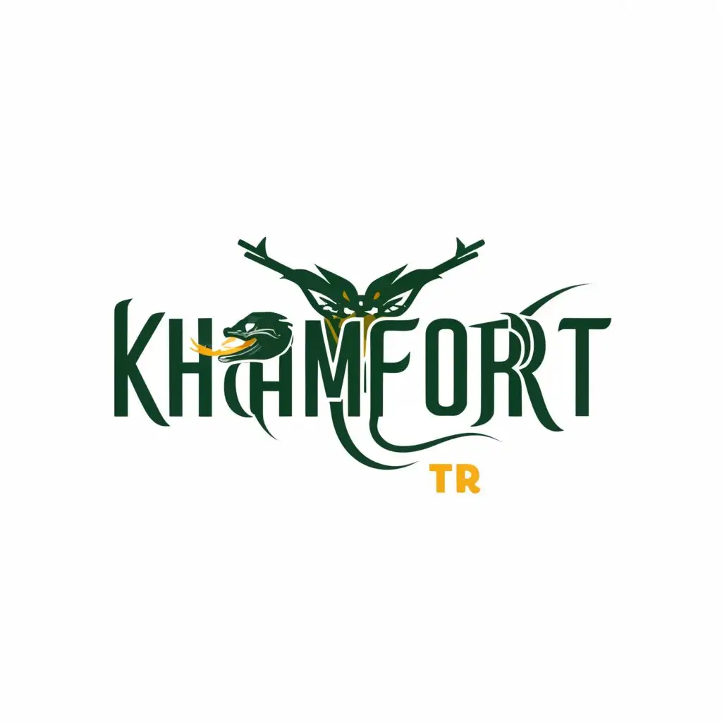 a logo design,with the text "Khamfort TR", main symbol:venomous,Moderate,clear background