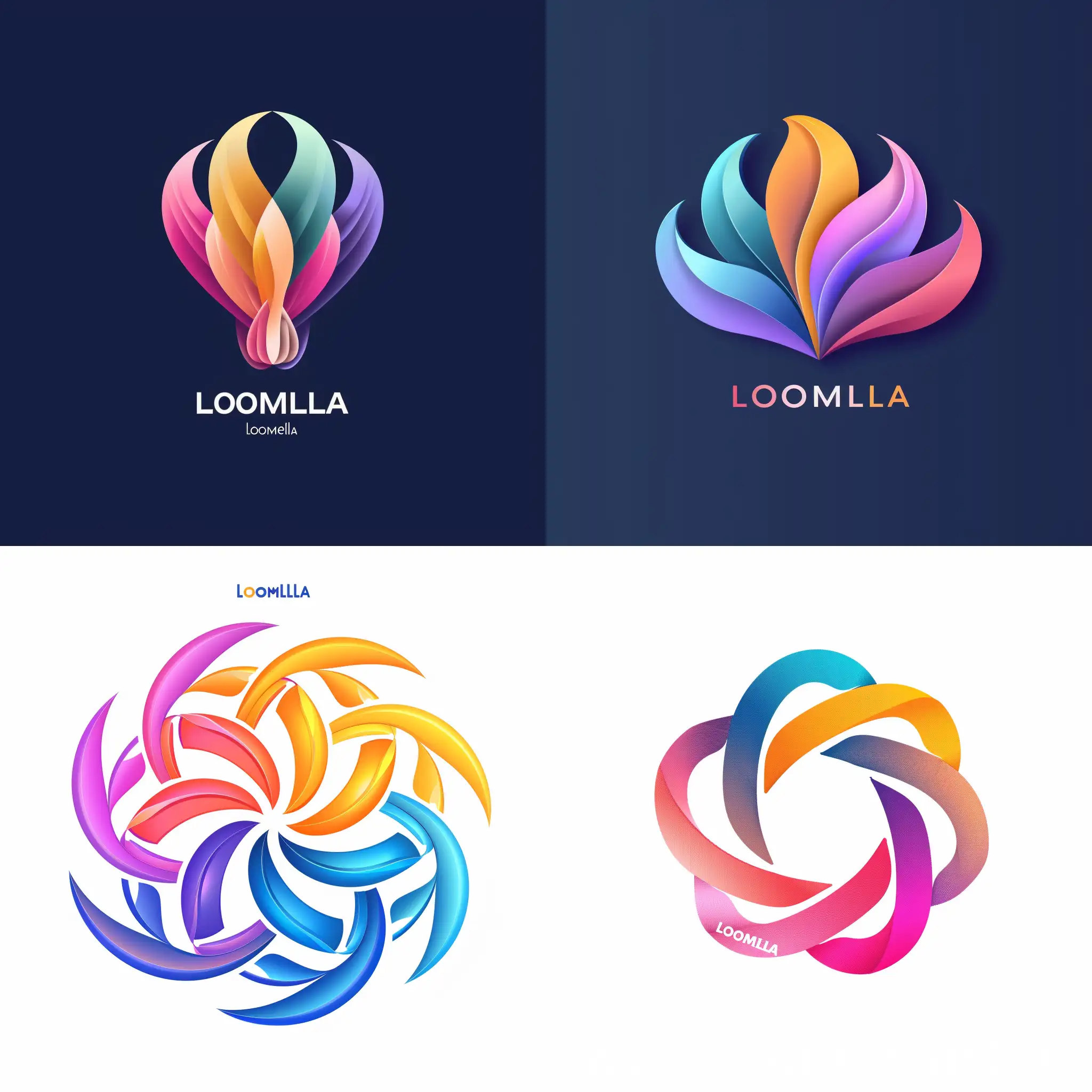 LOOMELLA logo design represents fabric and knitting، 