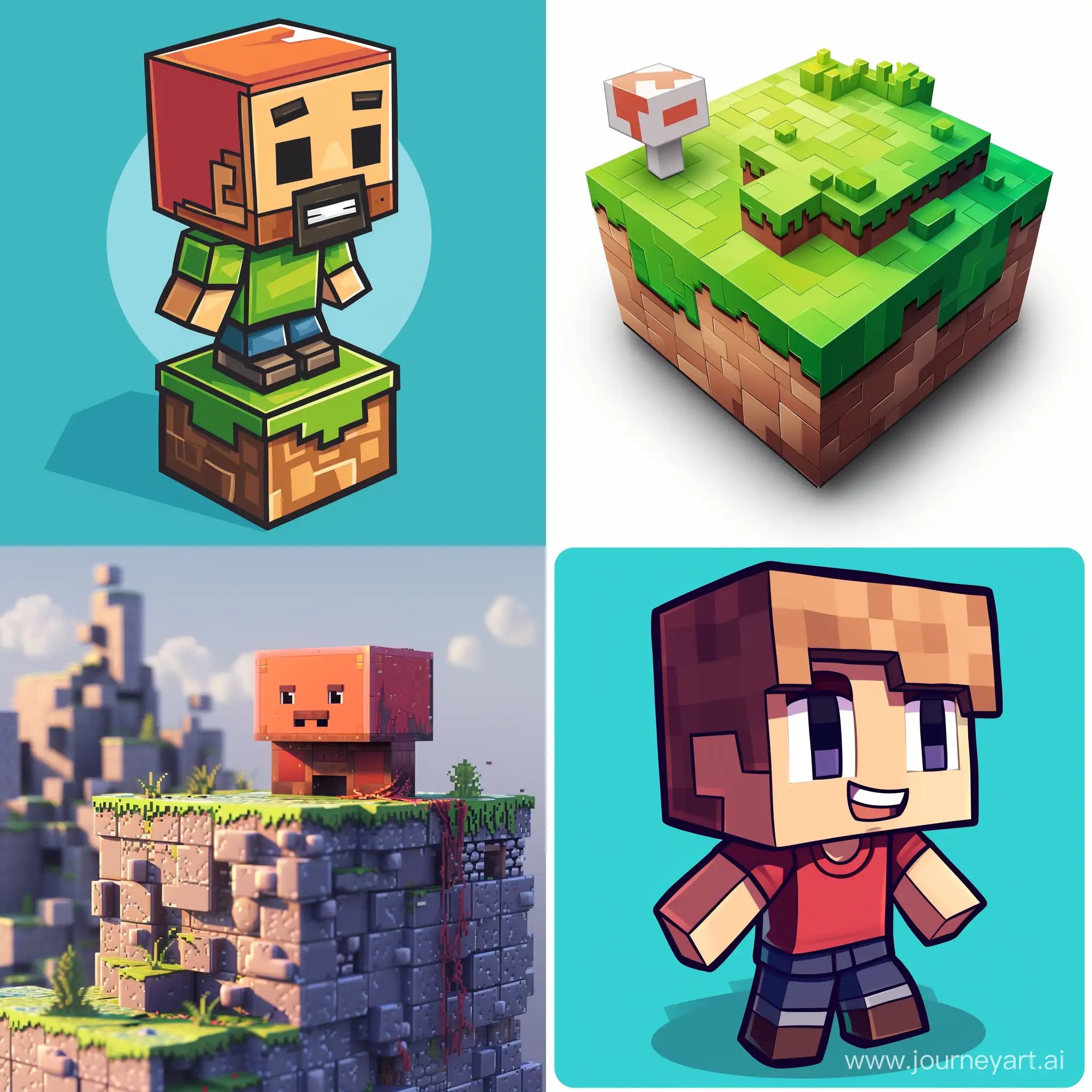 Creative-Toony-Minecraft-Logo-Design-Fun-16Bit-Block-Art