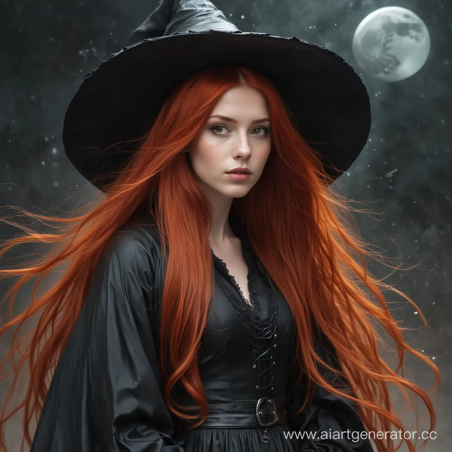 Девушка с длинными русыми волосами, ведьма, современная, с другой планеты