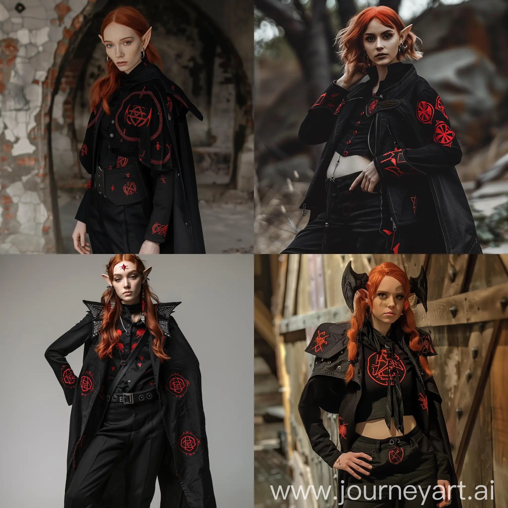 Mystical-Redhead-Elf-in-Enchanting-Black-Attire-with-Red-Symbols