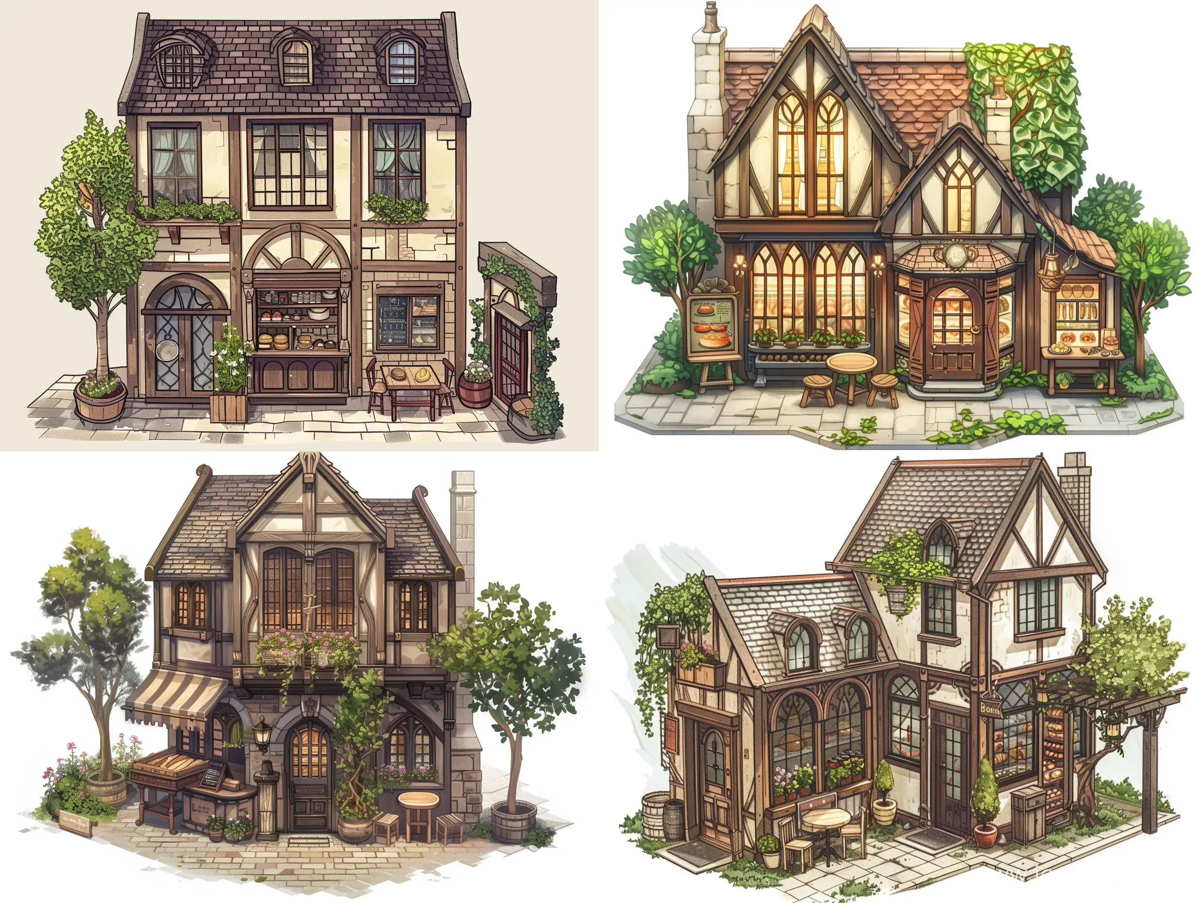 Charming-TudorStyle-Bakery-with-Garden-and-TreeLined-Entrance