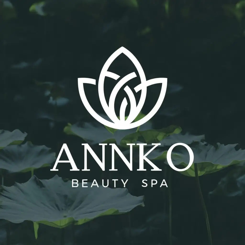 LOGO-Design-for-Anko-Serene-Lotus-Flower-Symbolizing-Beauty-and-Tranquility