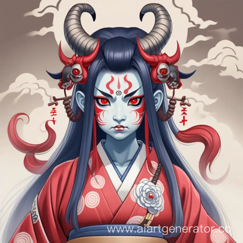 Ancient-Japanese-Goddess-Demon-Oni-Girl