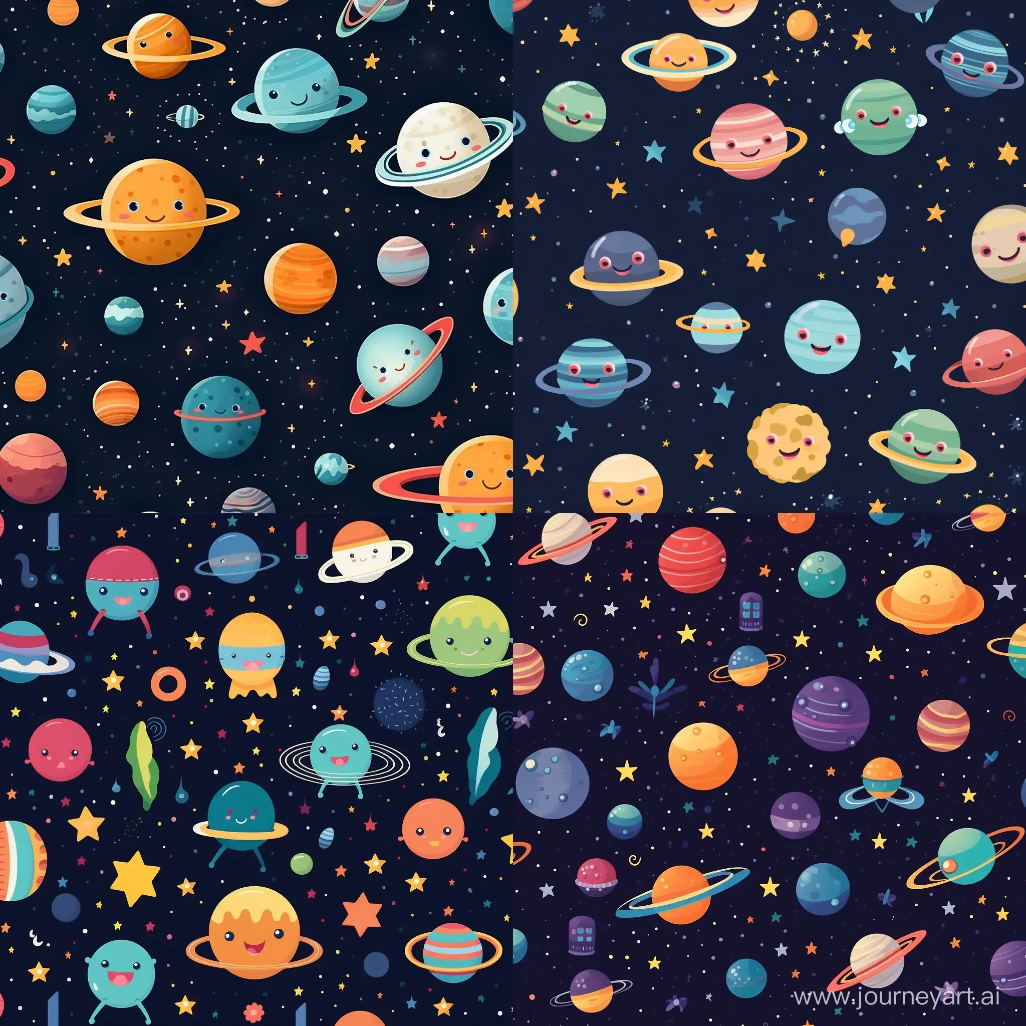 cute space pattern
