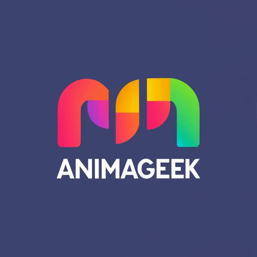 logo, Create a minimalist logo with vibrant colors for a game and action figure store!, with the text "Animageek", typography, be used in Retail industry