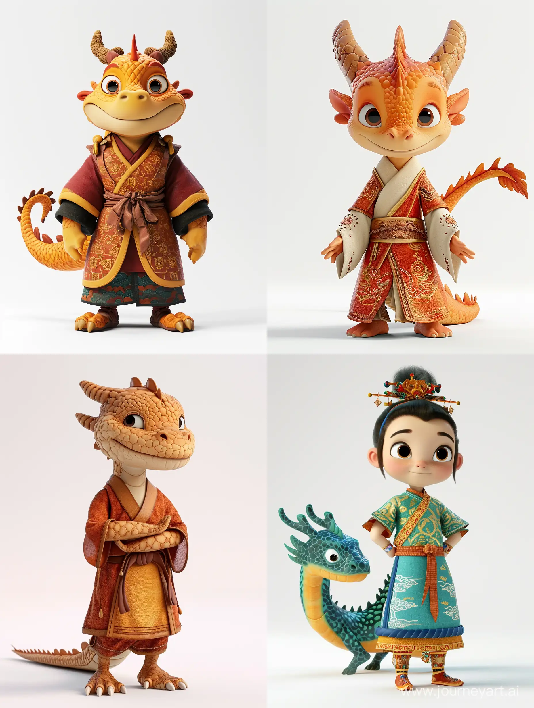 Adorable-Anthropomorphic-Chinese-Zodiac-Dragon-in-Traditional-Attire
