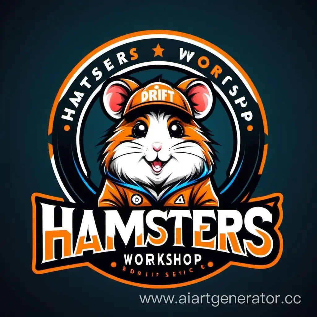 Precision-Logo-Design-for-Hamsters-Workshop-Drift-Car-Service