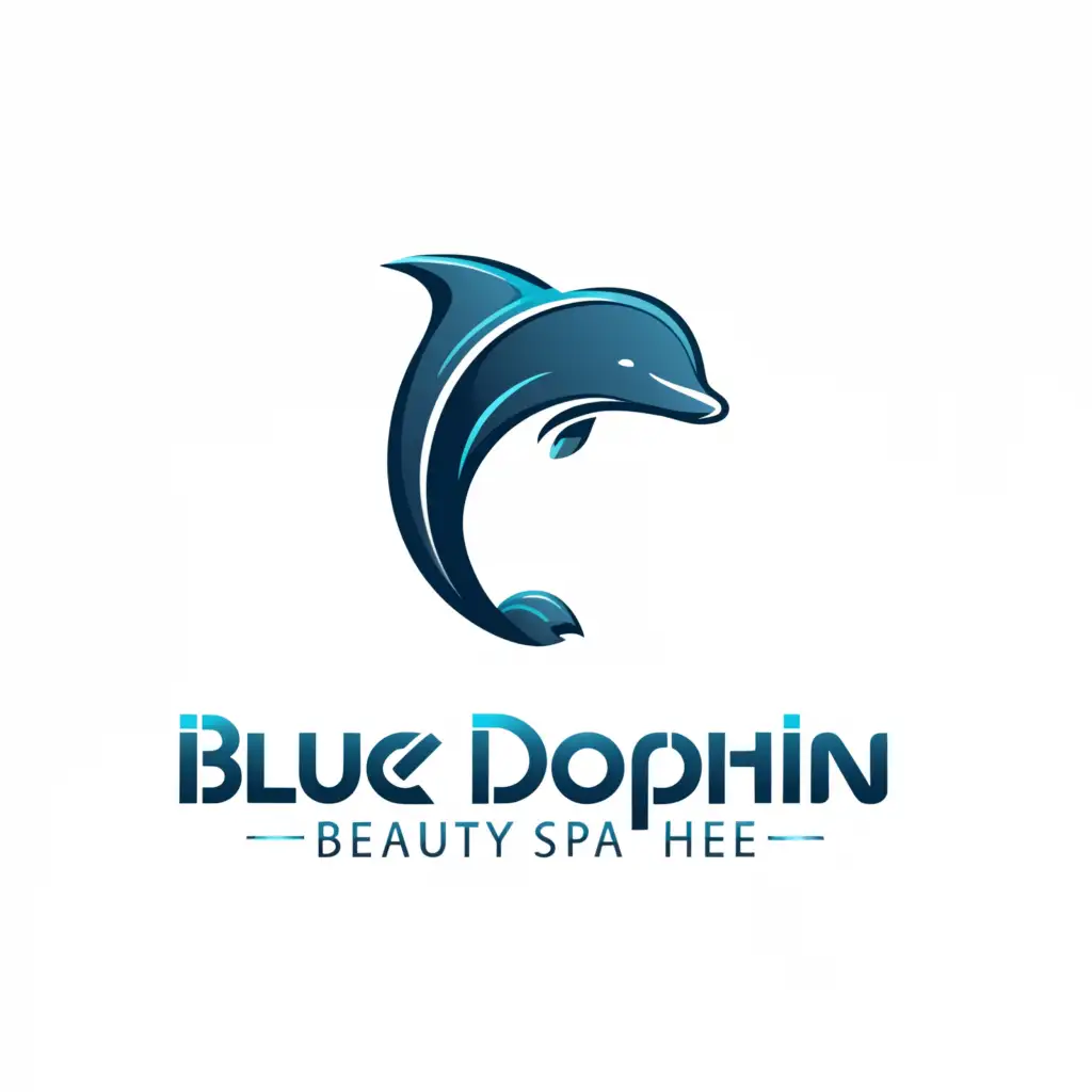 LOGO-Design-For-Niebieski-delfin-Serene-Dolphin-Emblem-for-Beauty-Spa-Industry