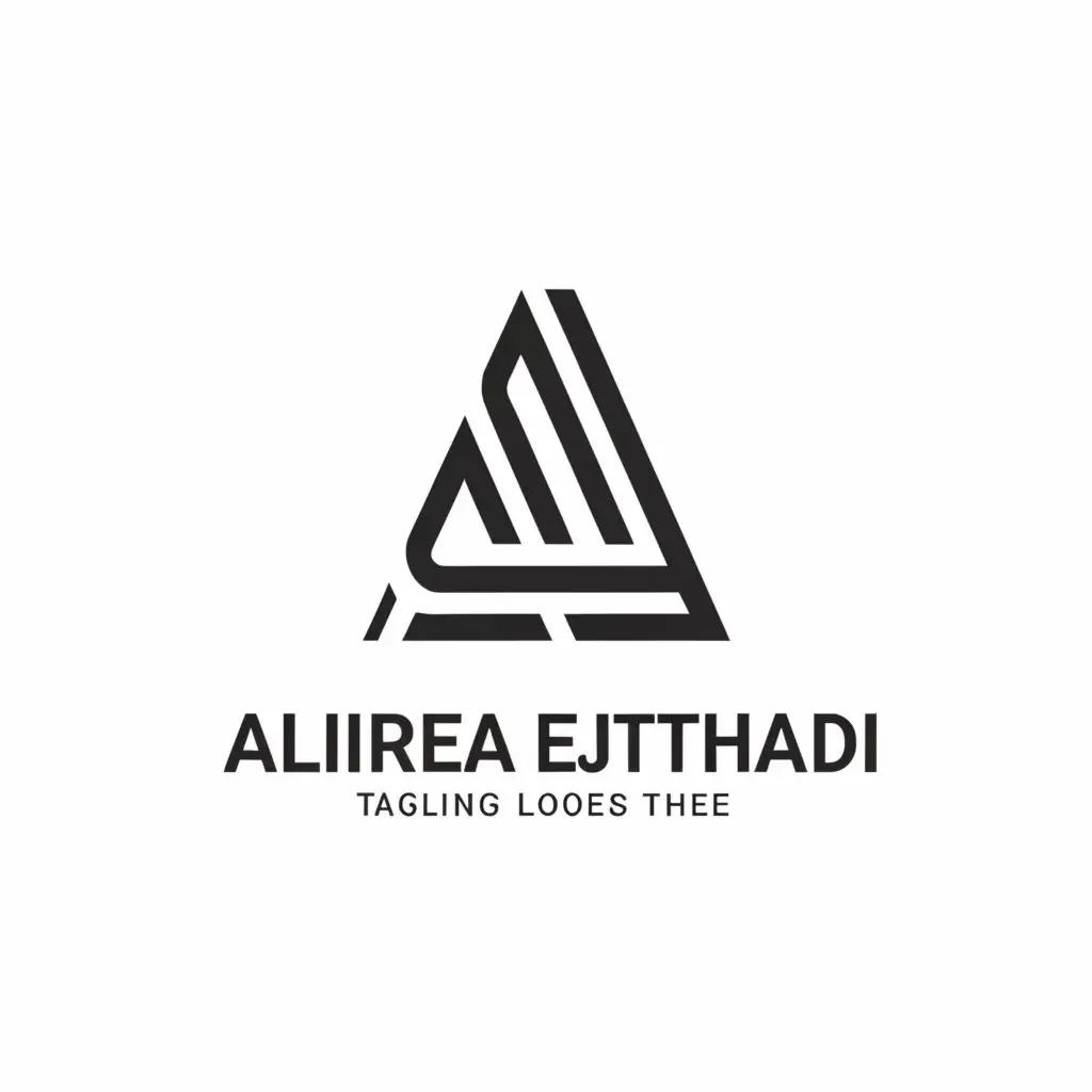 a logo design,with the text "alireza ejtehadi", main symbol:personal logo,Moderate,be used in Internet industry,clear background