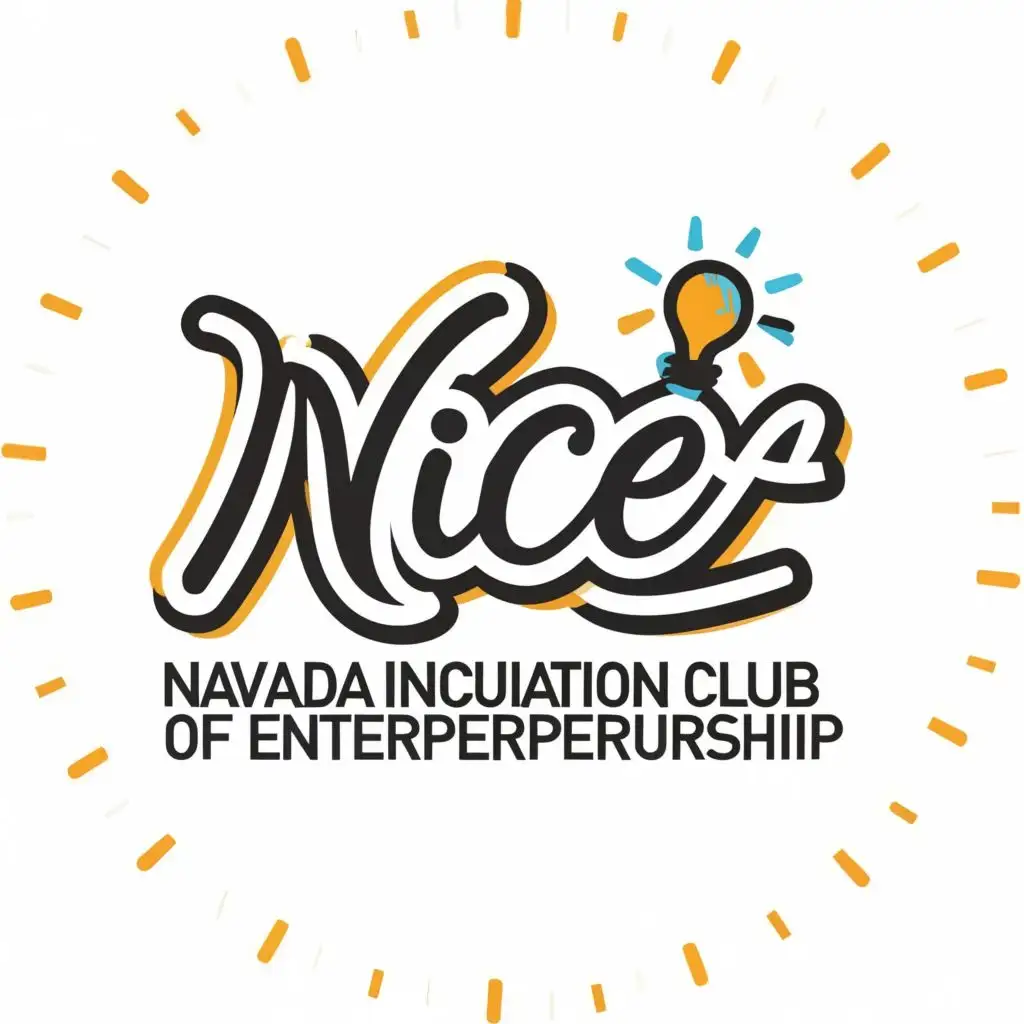 logo, NAWADA INCUBATION CLUB OF ENTREPRENEURSHIP, with the text "NICE", typography, be used in Education industry
