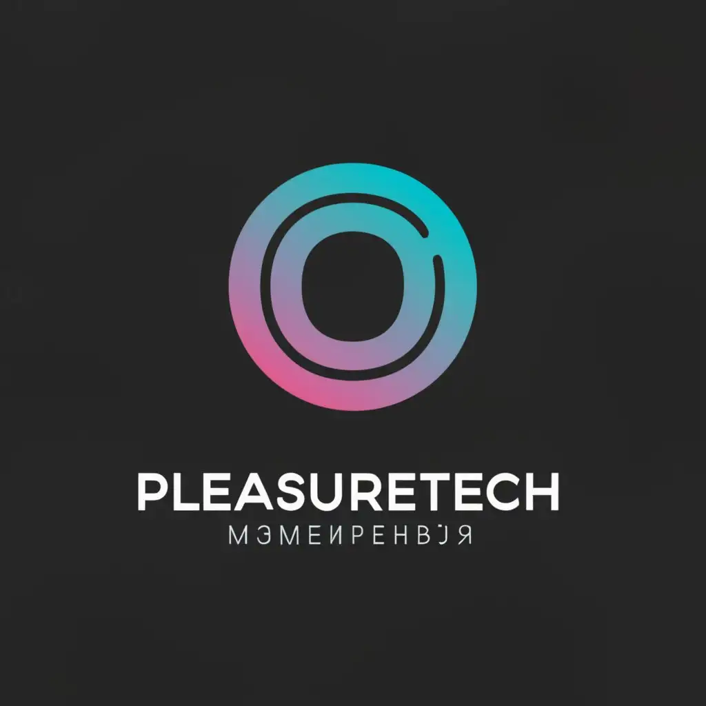 a logo design,with the text "PleasureTech", main symbol:circle,Умеренный,be used in Спорт и фитнес industry,clear background