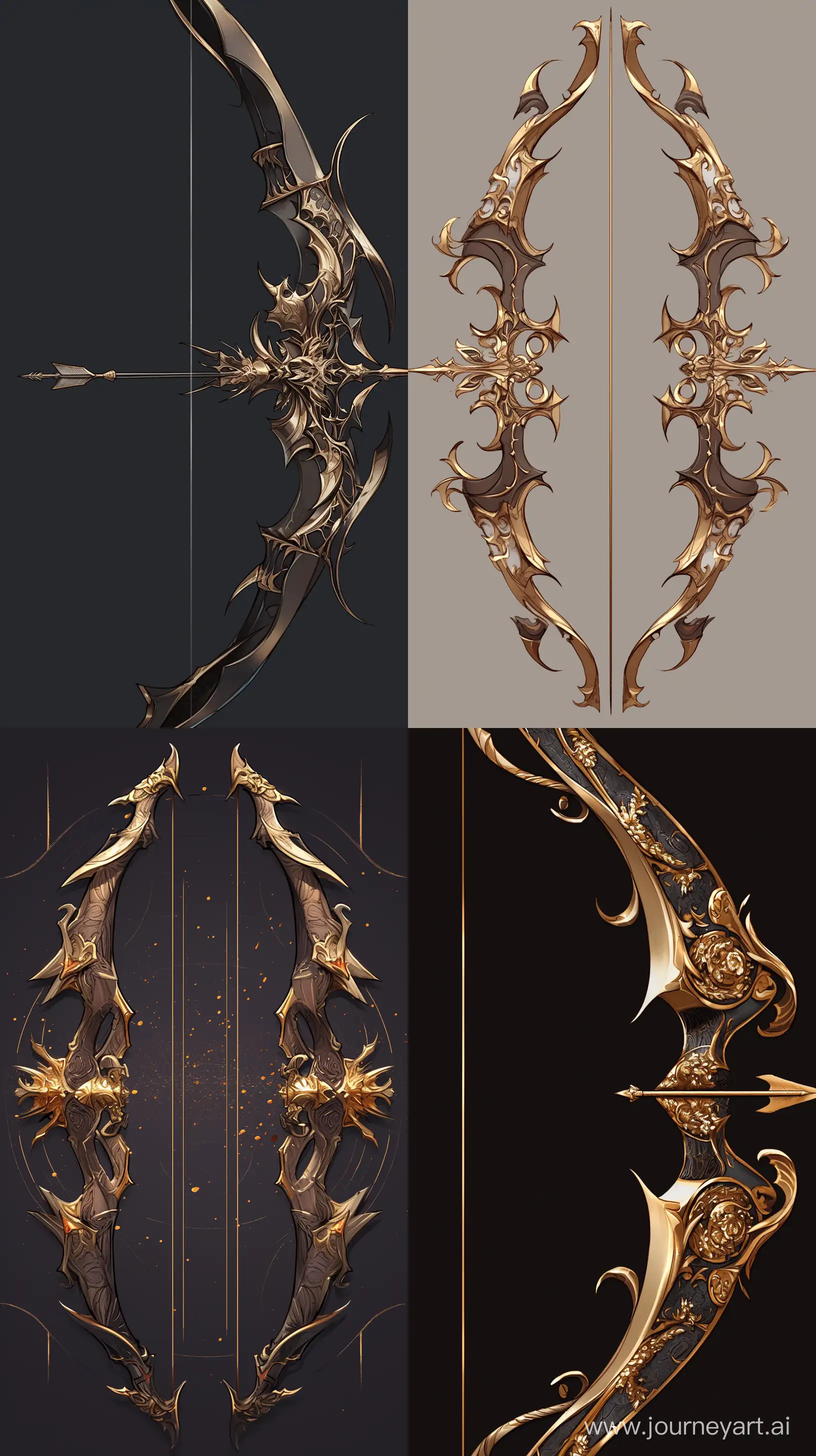 Gilded-Bow-Weapon-Sheet-Intricately-Crafted-Golden-Archery-Arsenal