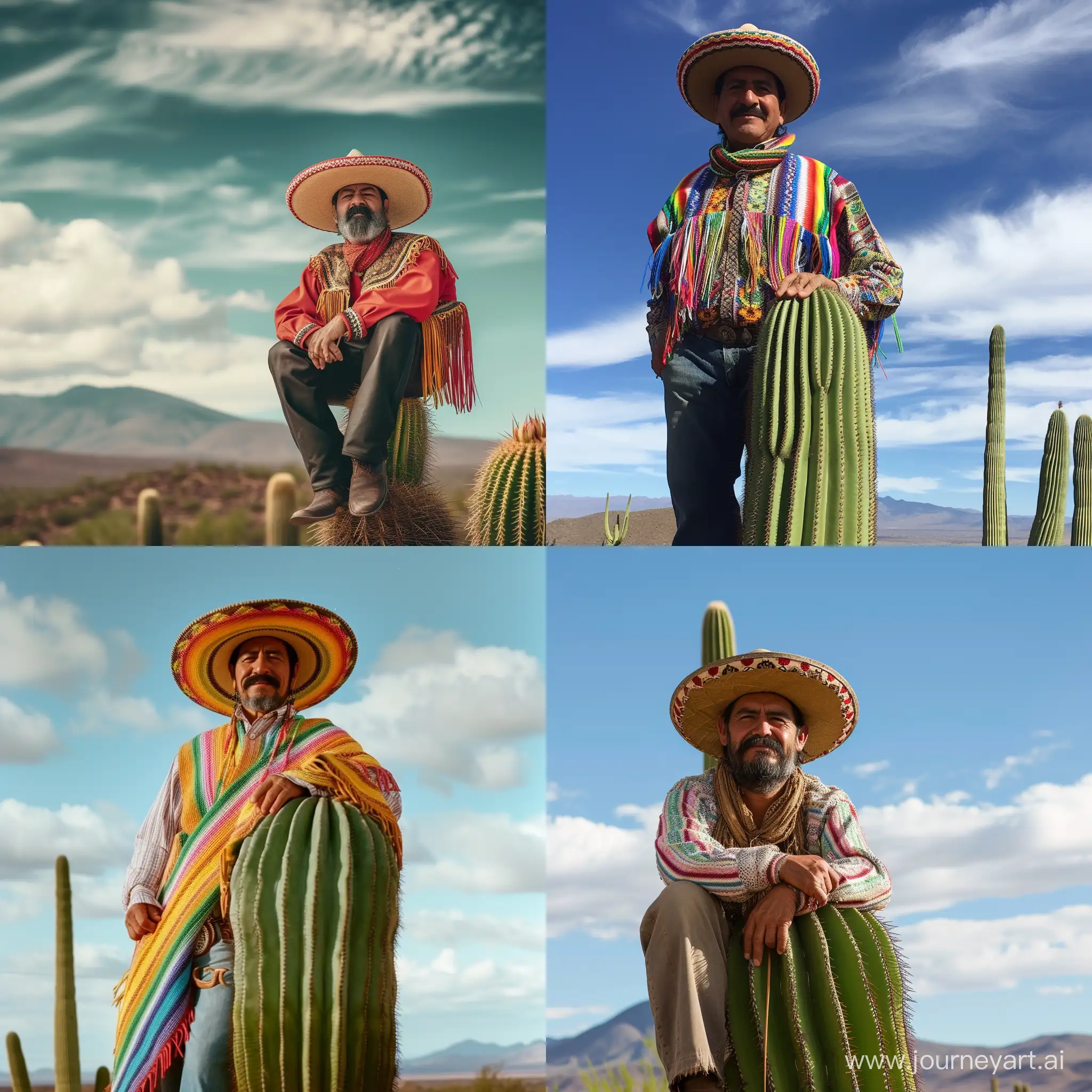 Traditional-Mexican-Sombrero-Perched-on-Desert-Cactus