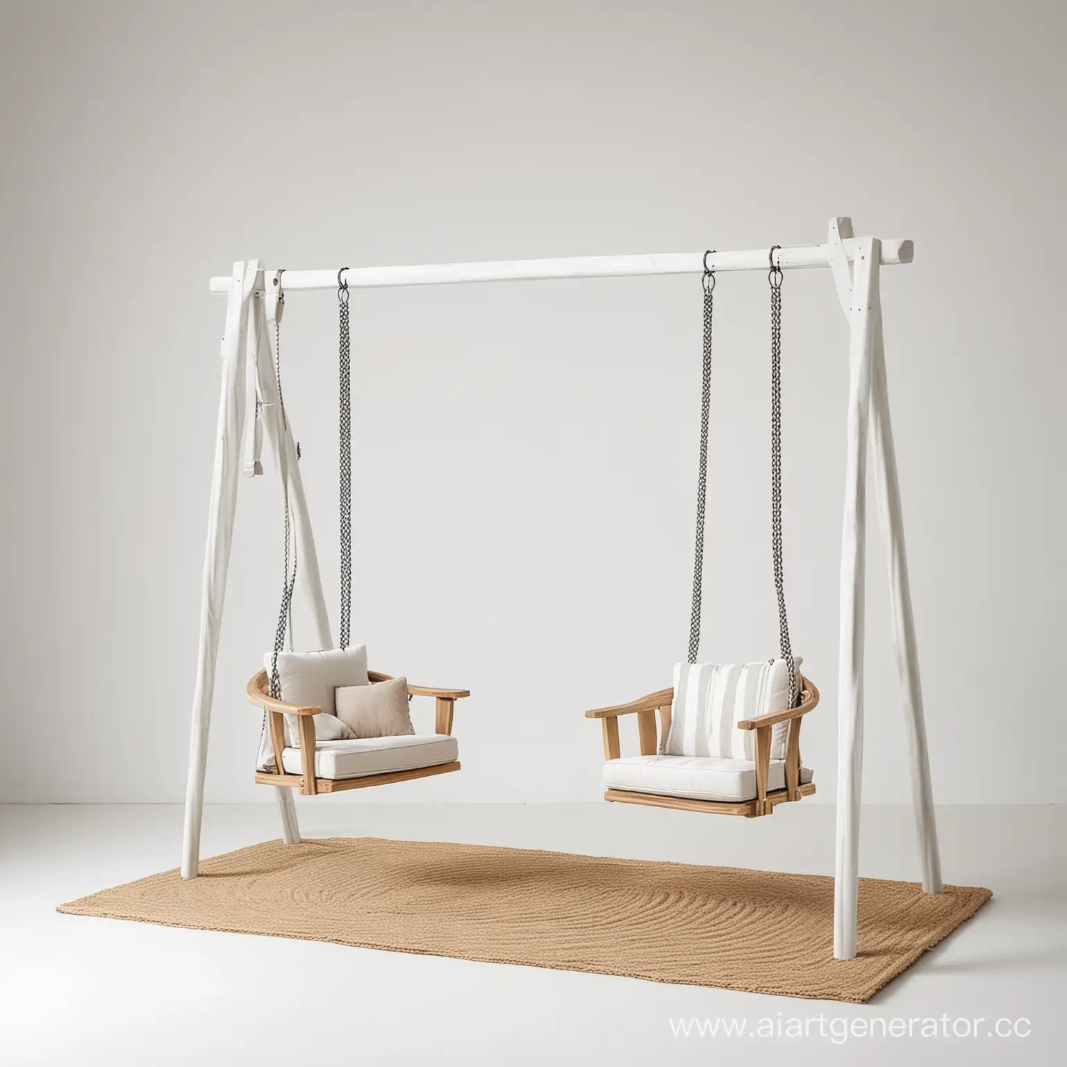 Contemporary-Swings-for-Rural-Home-Minimalist-Outdoor-Furniture-on-White-Background