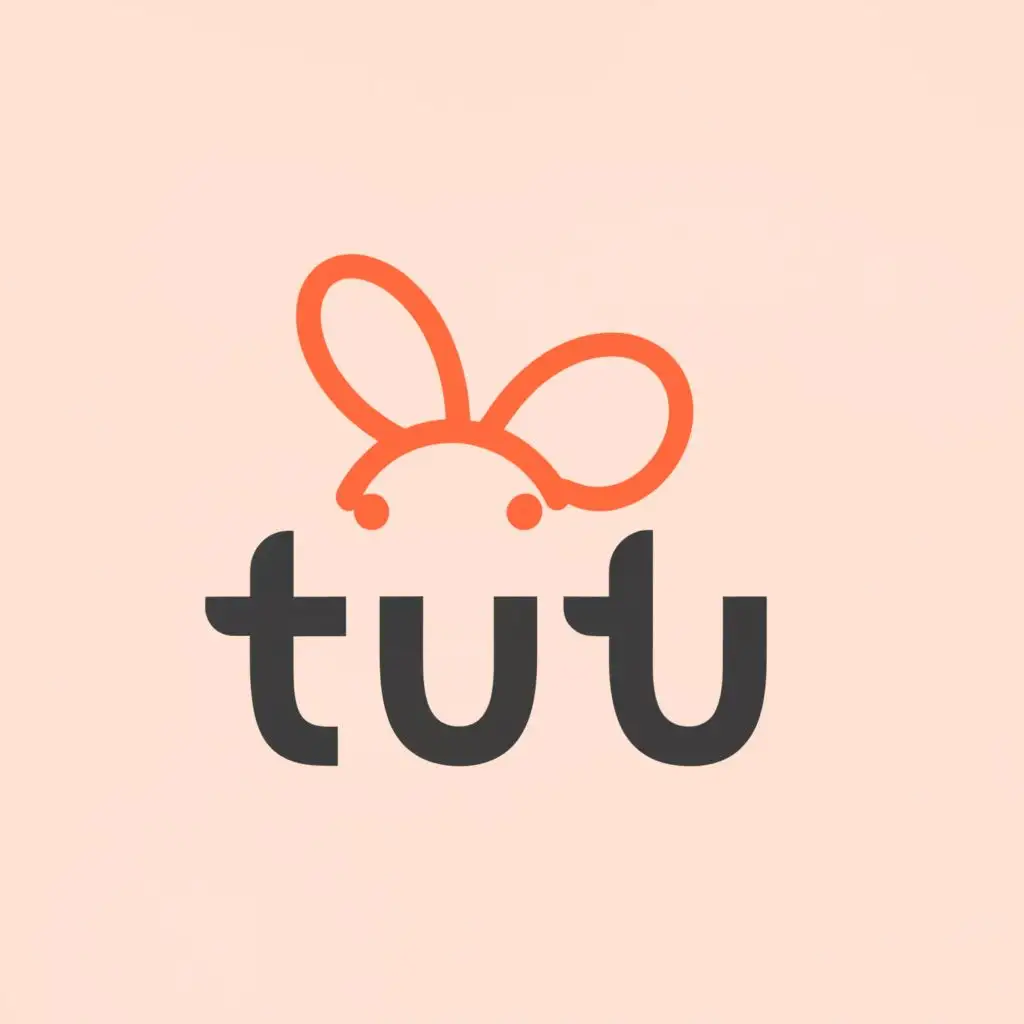 a logo design,with the text "tutu", main symbol:rabbit,Minimalistic,be used in Retail industry,clear background
