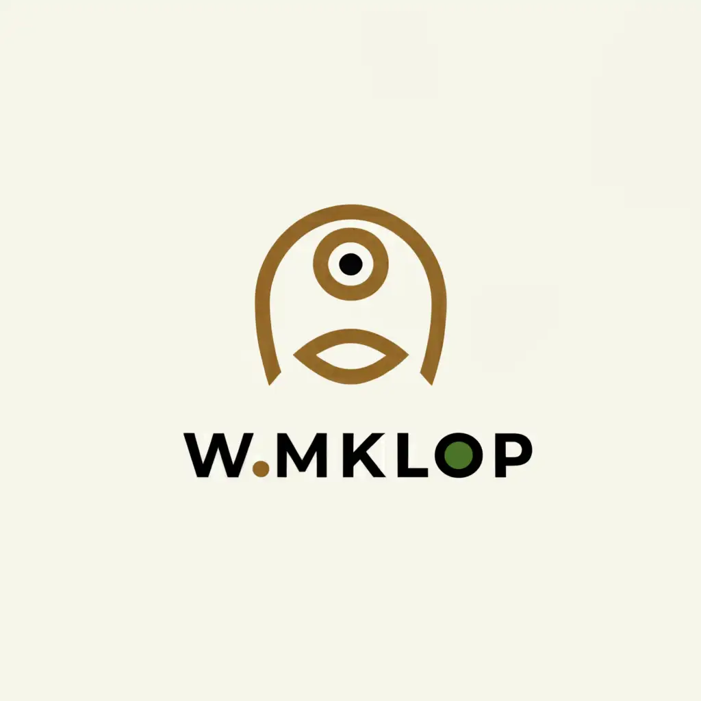 a logo design,with the text "wmklop", main symbol:eyes,Minimalistic,be used in Medical Dental industry,clear background