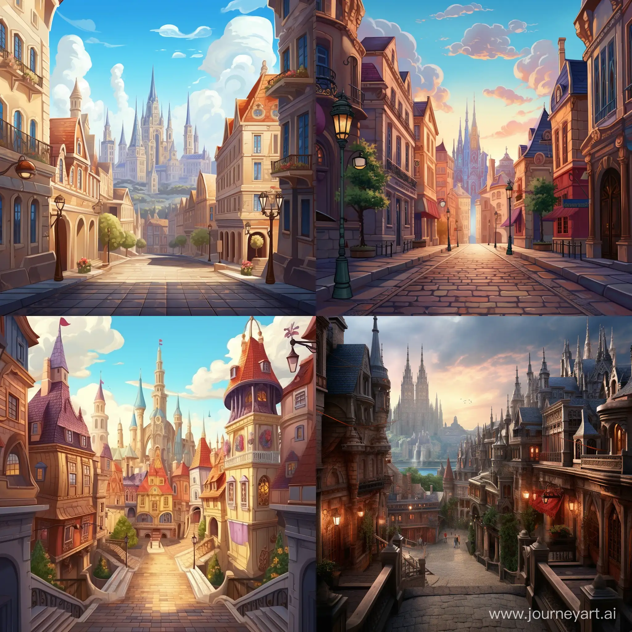 Enchanting-View-of-a-Fairy-Tale-European-City-from-Second-Floor