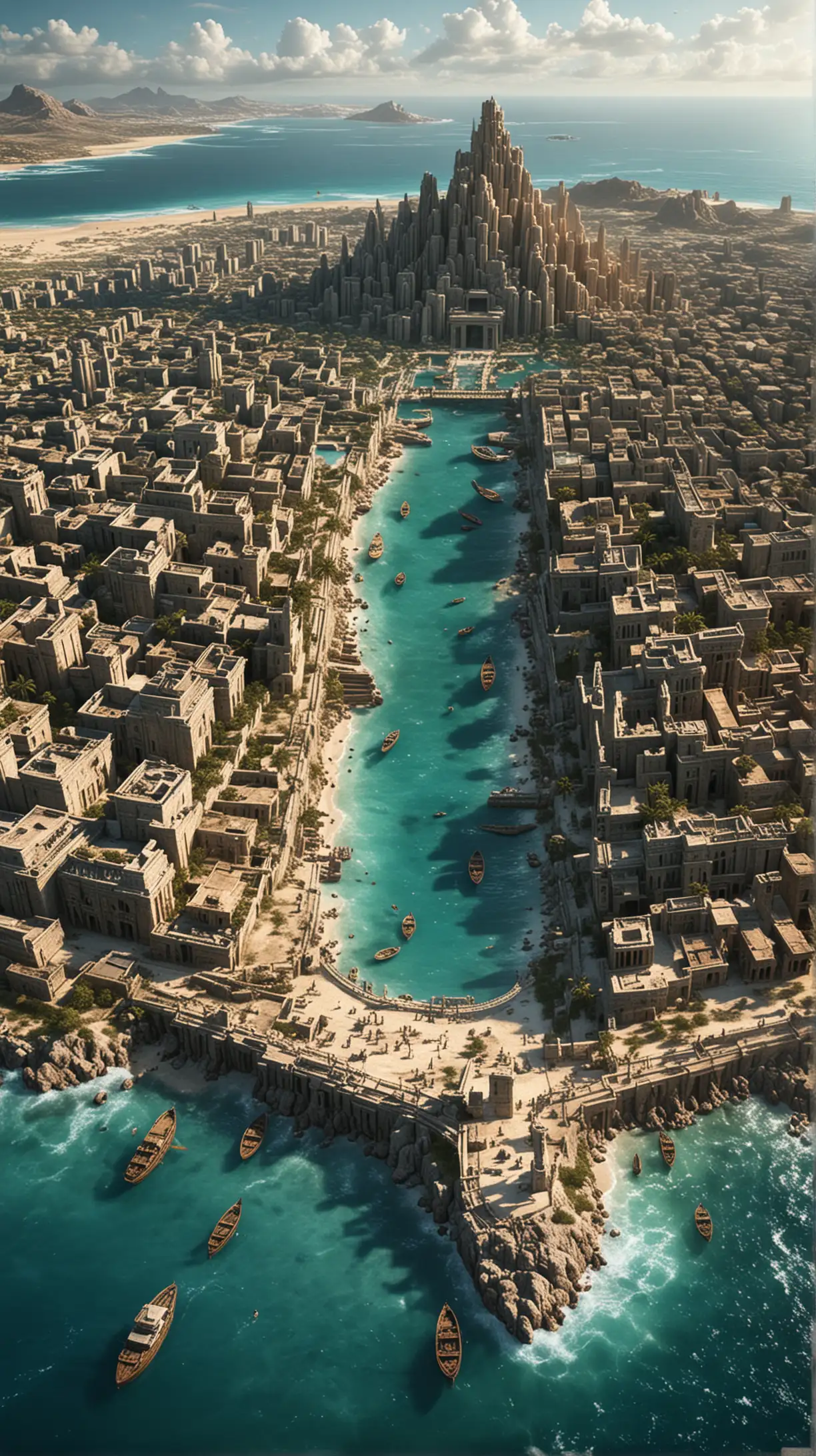 HyperRealistic Depiction of Ancient Atlantis CityState A Cinematic Photo Realism