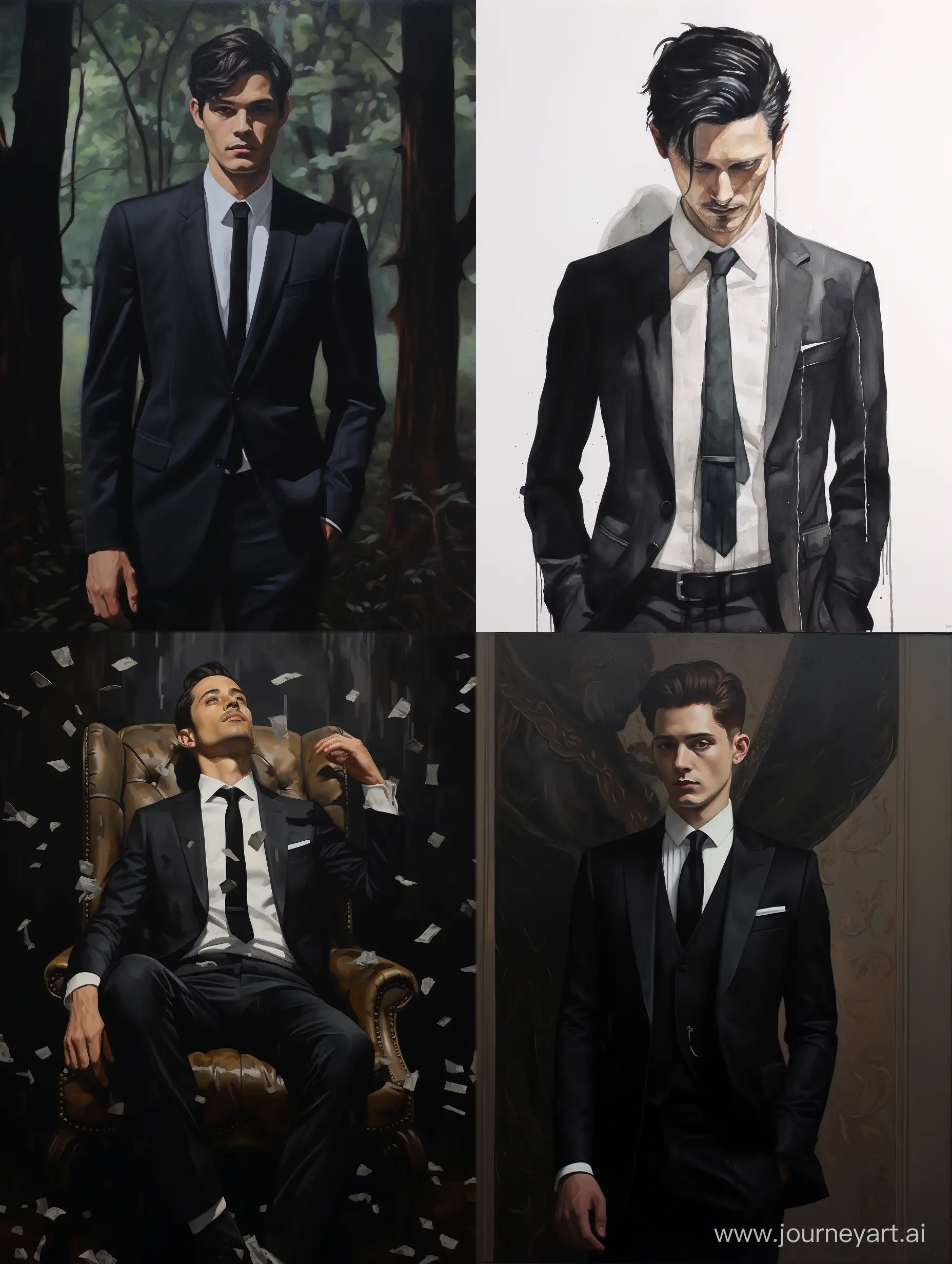 Elegantly-Dressed-Man-in-Black-Socks-Artistic-Portrait