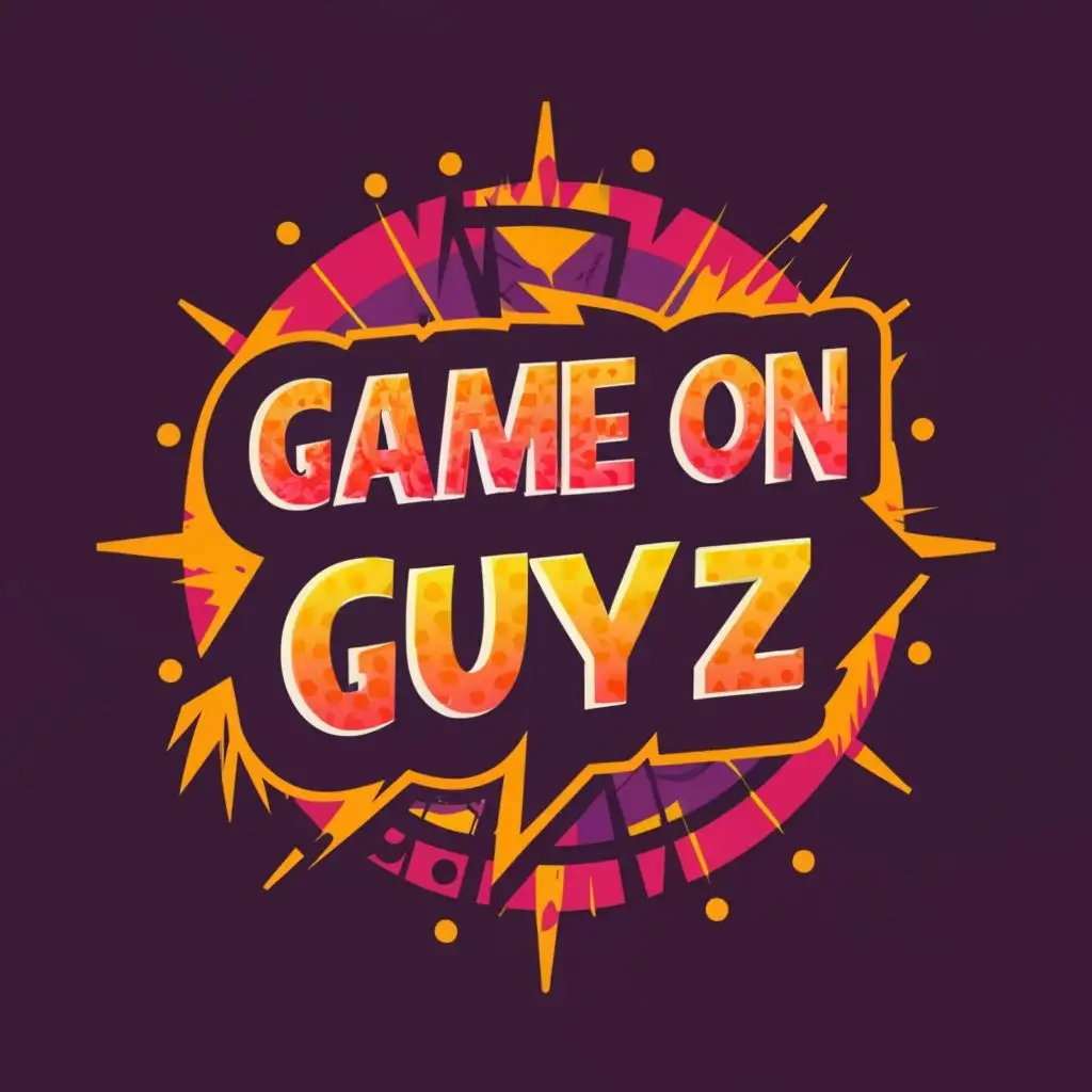logo, Design a simple and unique logo for my gaming and challenges channel?, with the text "GameOn Guyz", typography, be used in Entertainment industry
