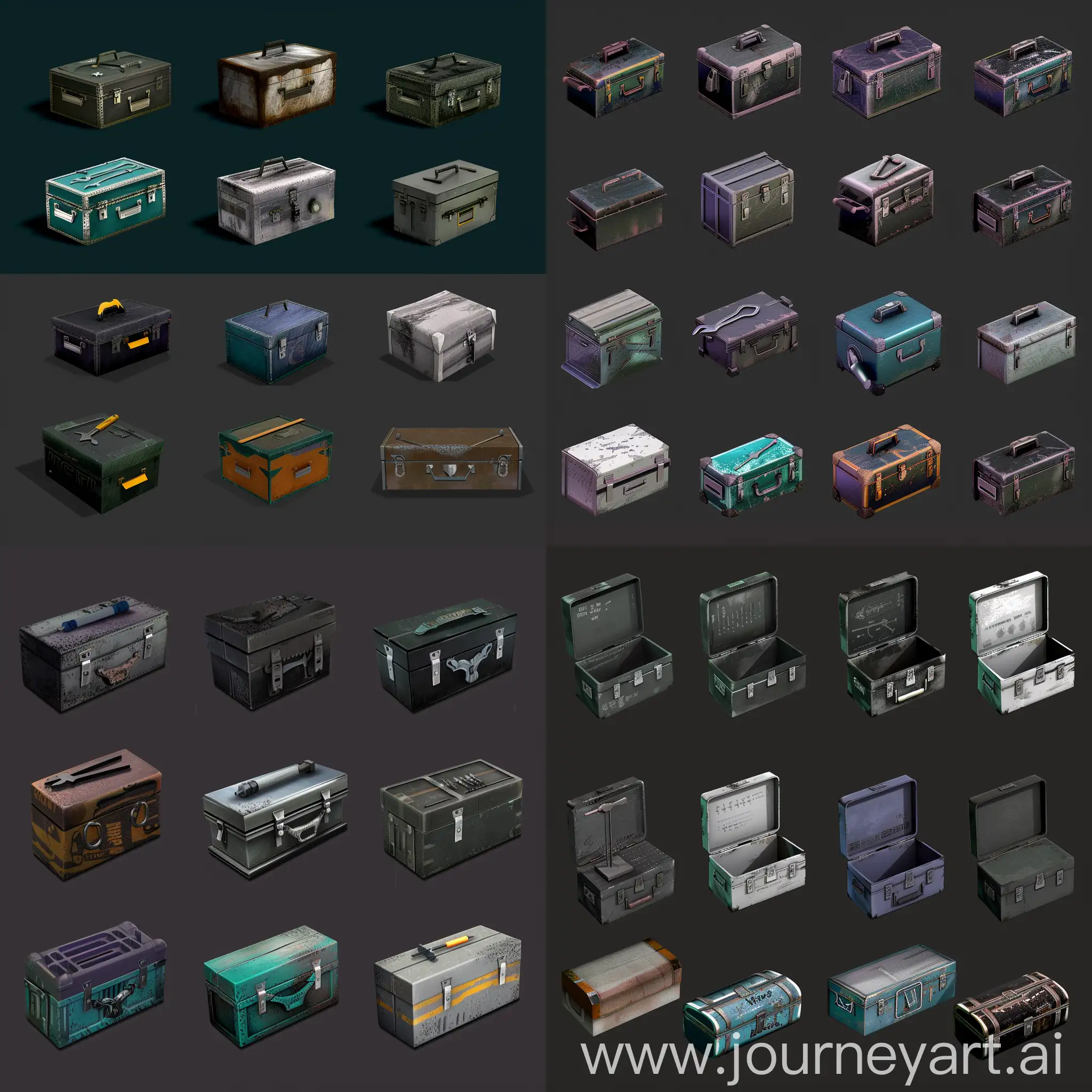 Isometric-Ultrarealistic-Metal-Toolboxes-in-Unreal-Engine-5-Style