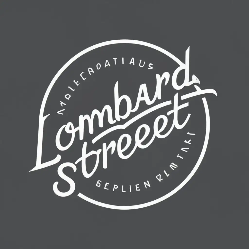 logo, STREET, with the text "LOMBARD STREET", typography
