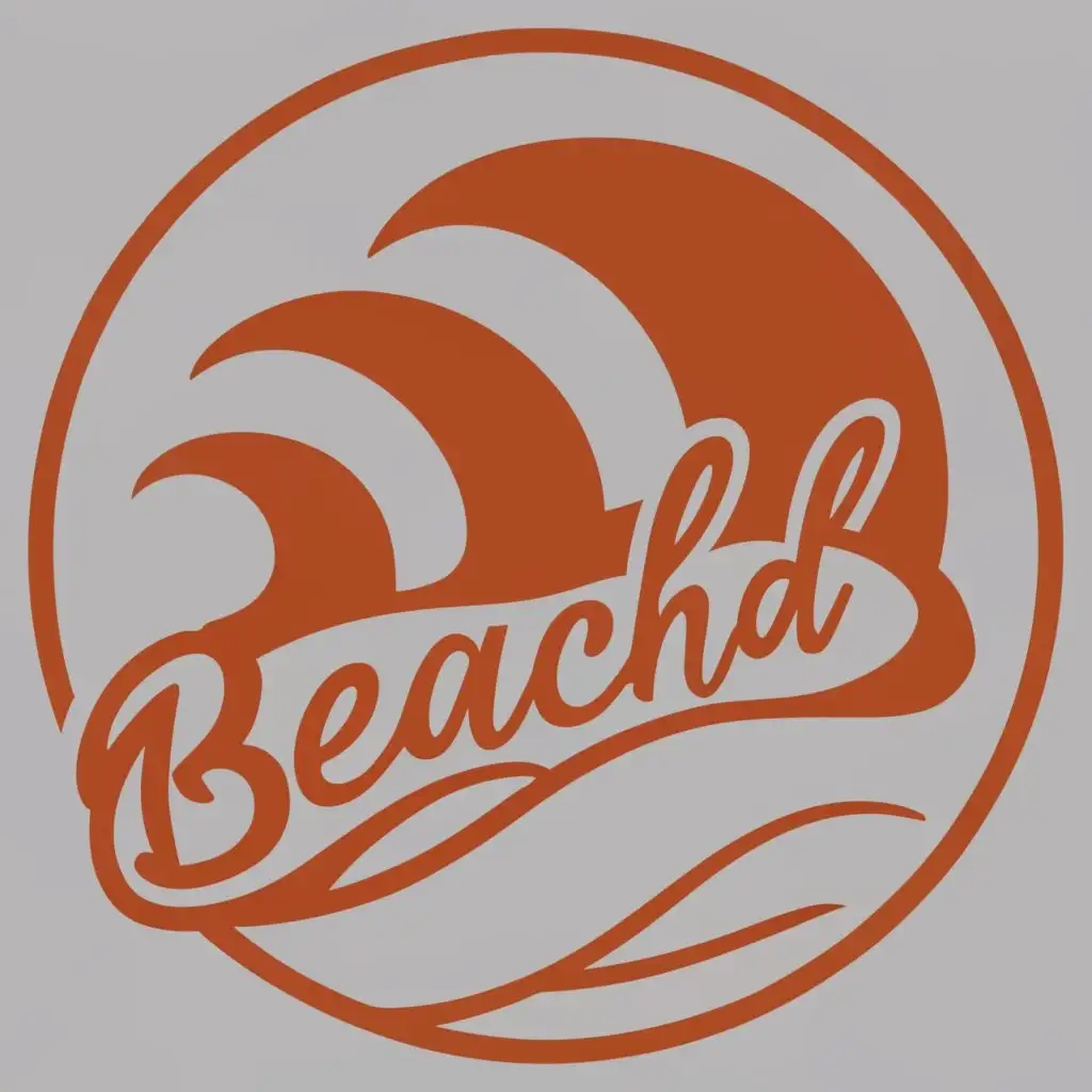 logo, logo, 3 waves side on and each wave is smaller, with the text "Beachd", typography, be used in Entertainment industry
Make the text and image blue with a white background
have the 3 waves crash over the word beachd