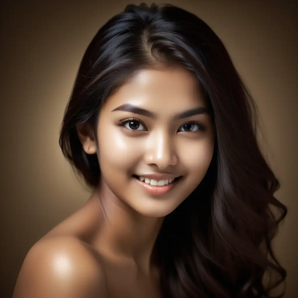 An Indian good looking teen lady, the epitome of allure, graces the frame in a captivating Hydrafacial creative, with her hair. This photographic masterpiece, captures her essence with a 50mm lens. The scene unfolds with soft studio lighting, casting a gentle glow on her flawless skin. The color temperature leans towards warm tones, looks korean skin enhancing her radiance, while her serene expression exudes both confidence and tranquility. The overall atmosphere is one of sophistication and timeless beauty, reminiscent of a classic portrait. --v 5 --stylize.