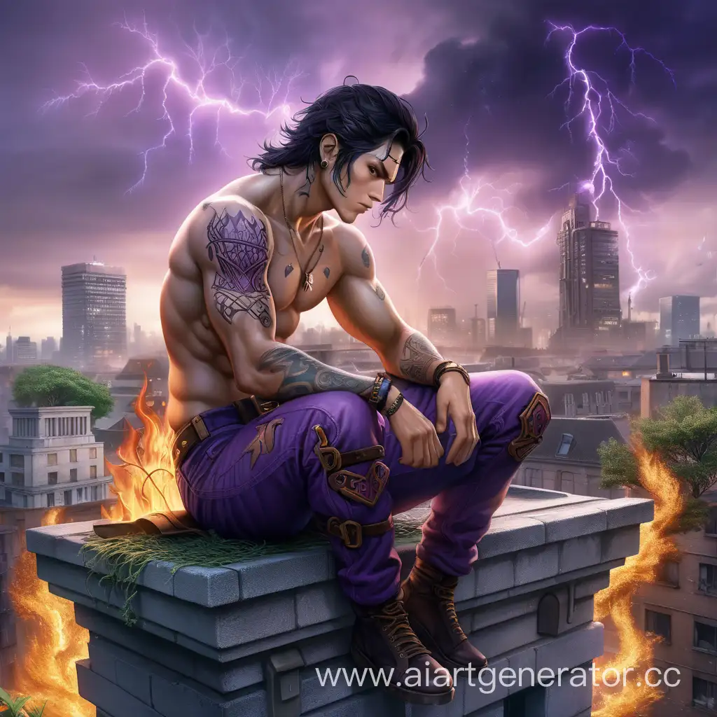 Urban-Mage-Confronts-Natures-Wrath-with-Fiery-Magic