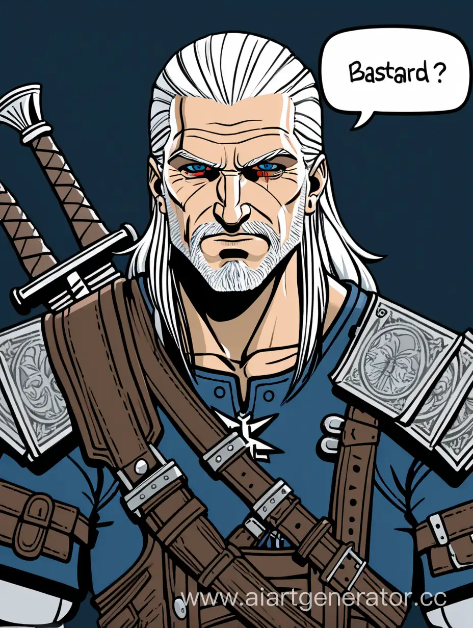 Geralt-of-Rivia-Cartoon-Quirky-Bastard-Dialogue-Box