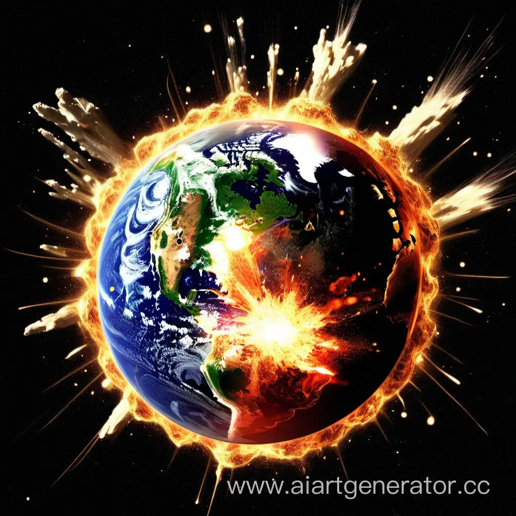 Global-Catastrophe-Exploding-Earth-Impacting-the-Cosmos