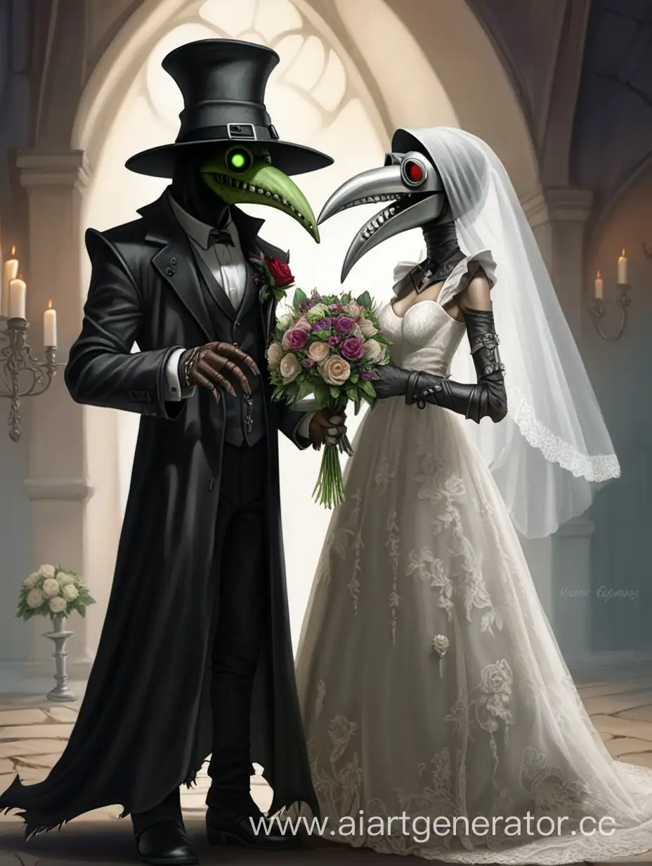 Fantasy-Plague-Doctor-Girl-and-Orc-Wedding-Celebration