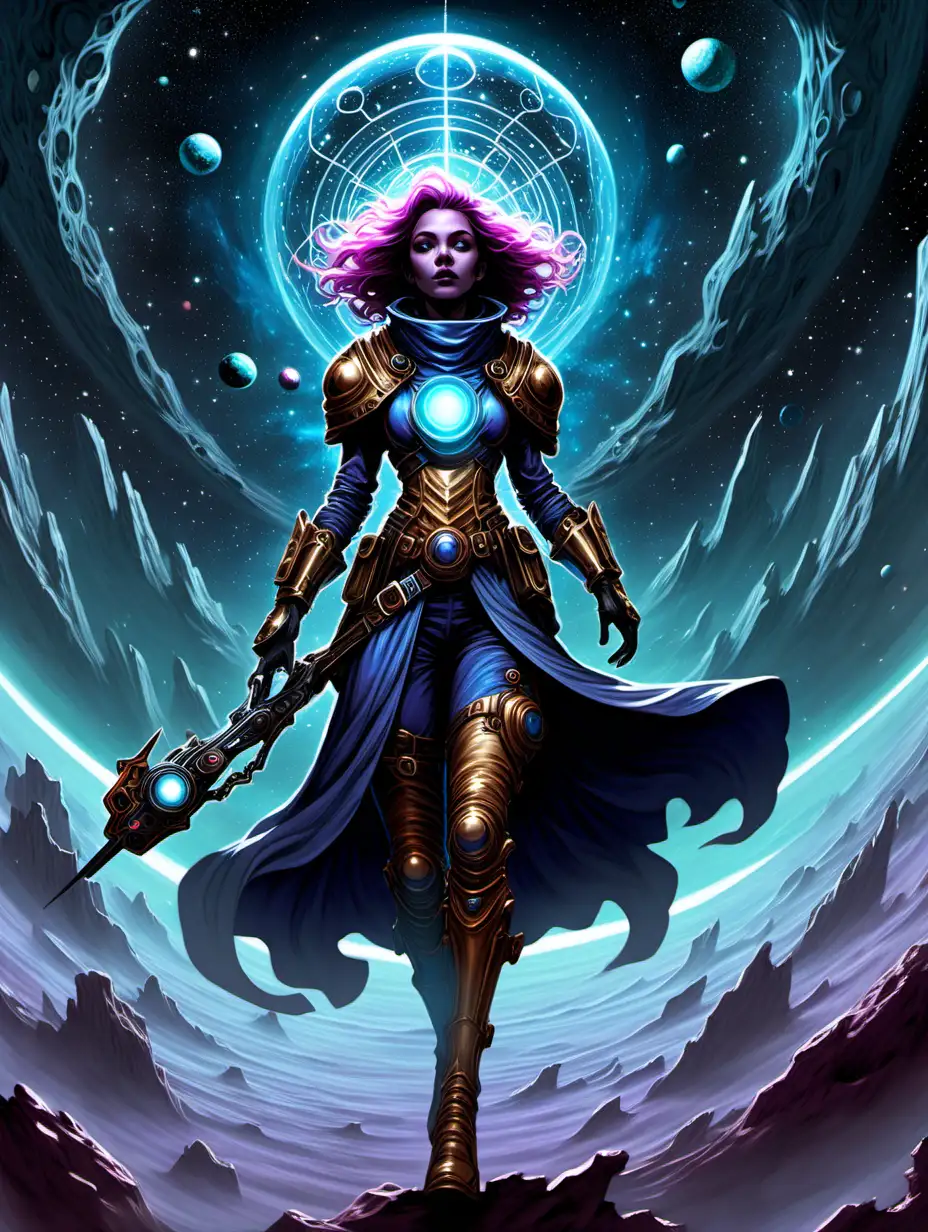 In the heart of the Umbral Expanse, where shifting shadows meld with cosmic energies, a lone explorer named Seraphina dared to traverse the ethereal realms. Armed with a luminescent guidebook and a curiosity as boundless as the cosmic expanse itself, Seraphina embarked on a journey through the surreal landscapes of the celestial dimension.

