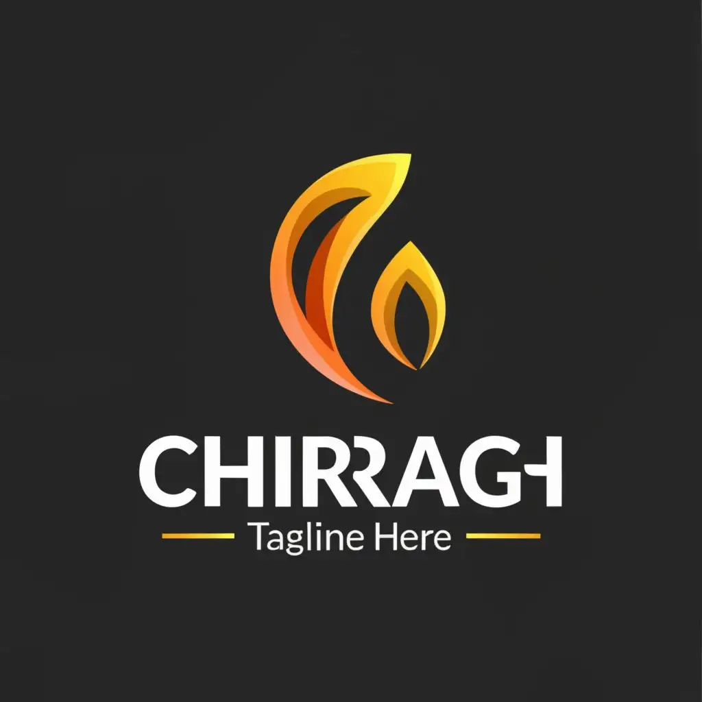 a logo design,with the text "Chiragh", main symbol:CHg,Moderate,clear background